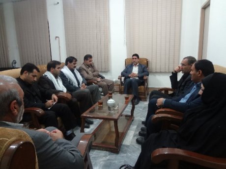 دیدار اعضای شورای اسلامی شهر و شهردار پلدختر به مناسبت هفته بسیج با فرماندار شهرستان پلدختر